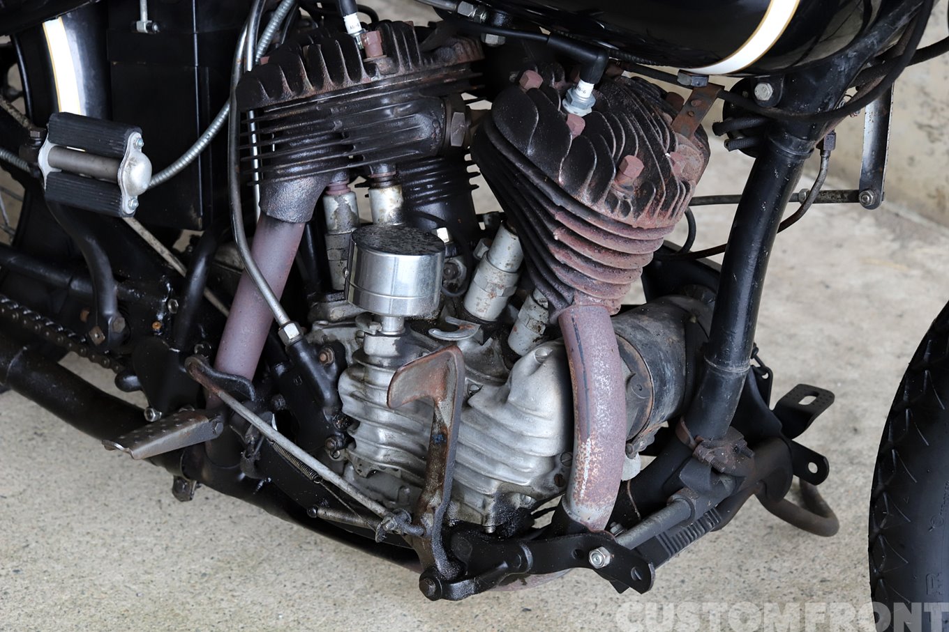 ハーレー WLボバー1938年のエンジン