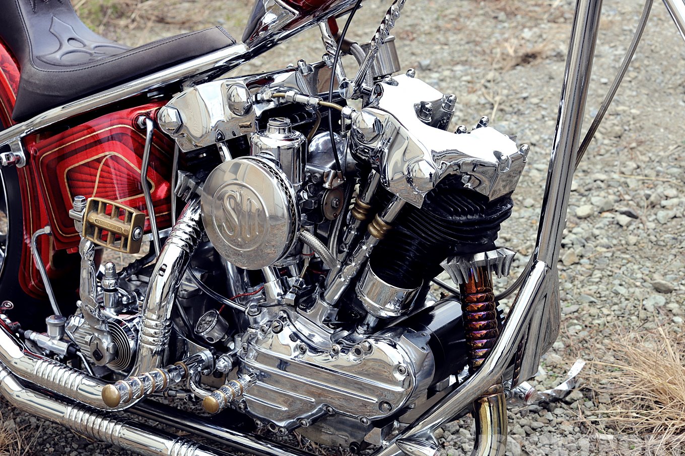 ハーレー ツイストロングフォーク1963のエンジン