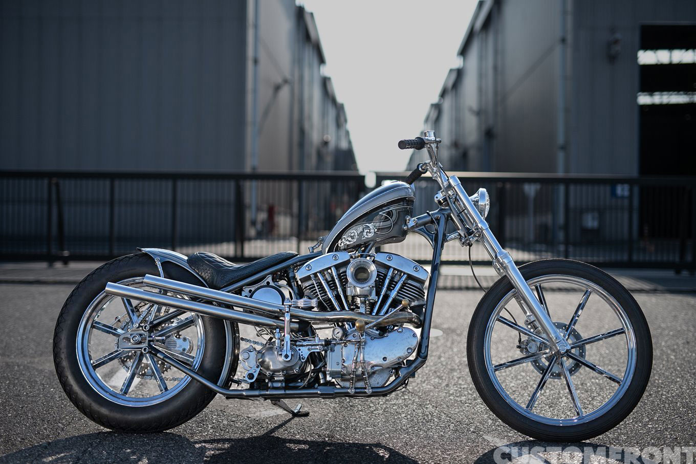 ヴィダモーターサイクルのショーバイク(アーリーショベルヘッド)チョッパー 1967年