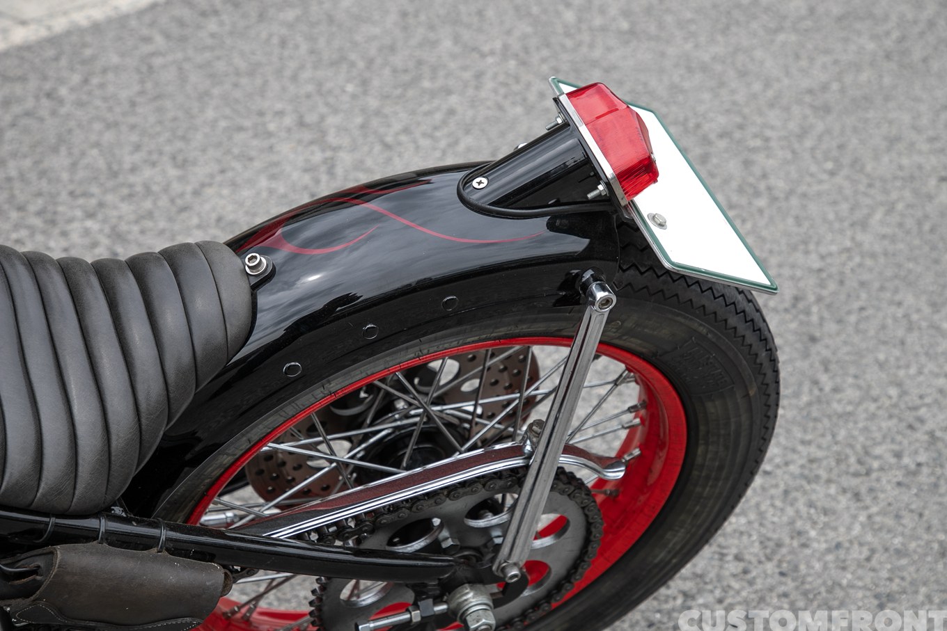 フリスコスタイルの仙台チョッパー FLH 1966年のリアフェンダー