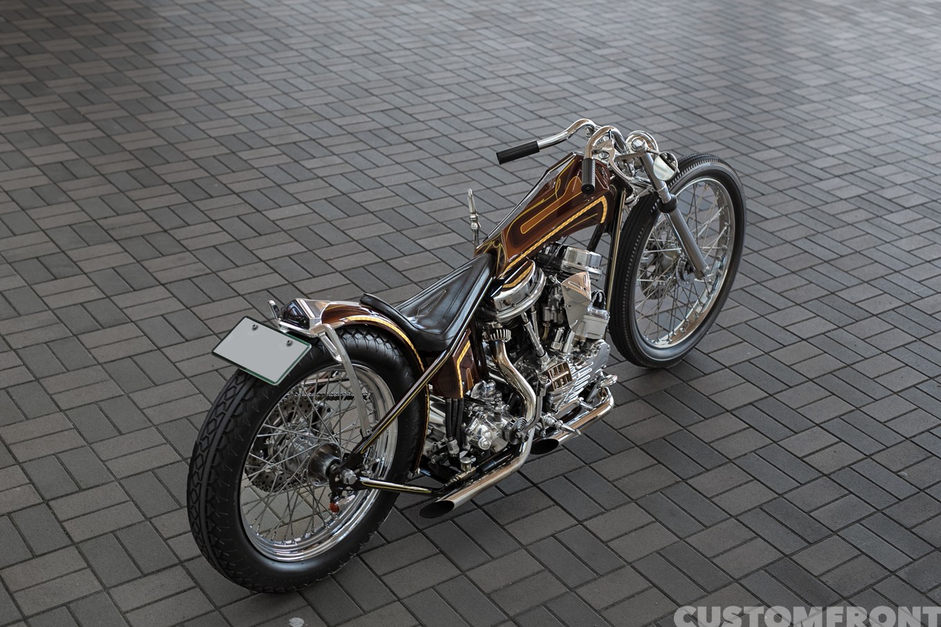 WCRESTのハーレーのパンヘッドのディガースタイルチョッパー FL