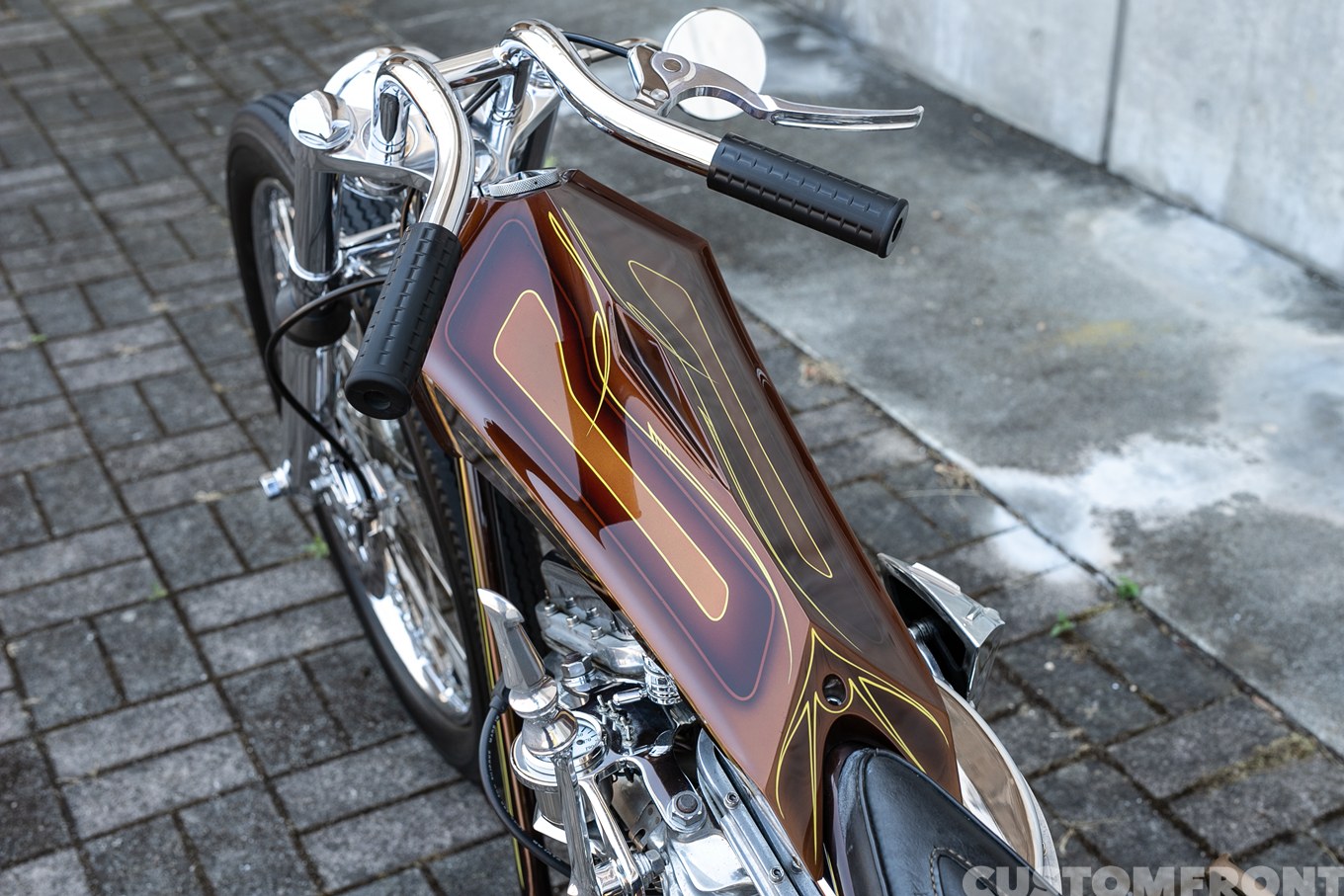 パンヘッドのディガースタイルチョッパー FL 1954年のガスタンク