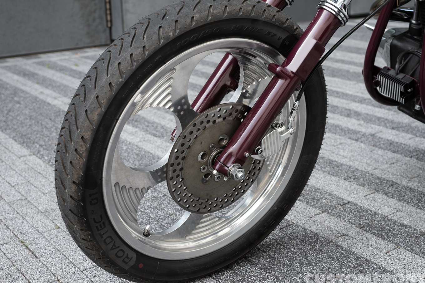 エボリューション(EVO)のフリスコスタイルチョッパー 1986年のフロントホイール