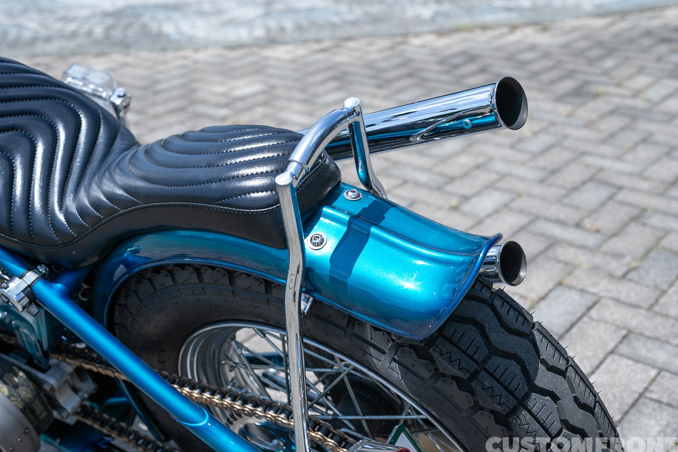 ハーレーのFXショベルヘッドチョッパー 1977年のリアフェンダー