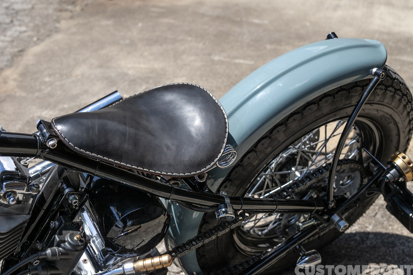 ショベルヘッドのグースネックスタイルハーレー 1979年のリアフェンダー