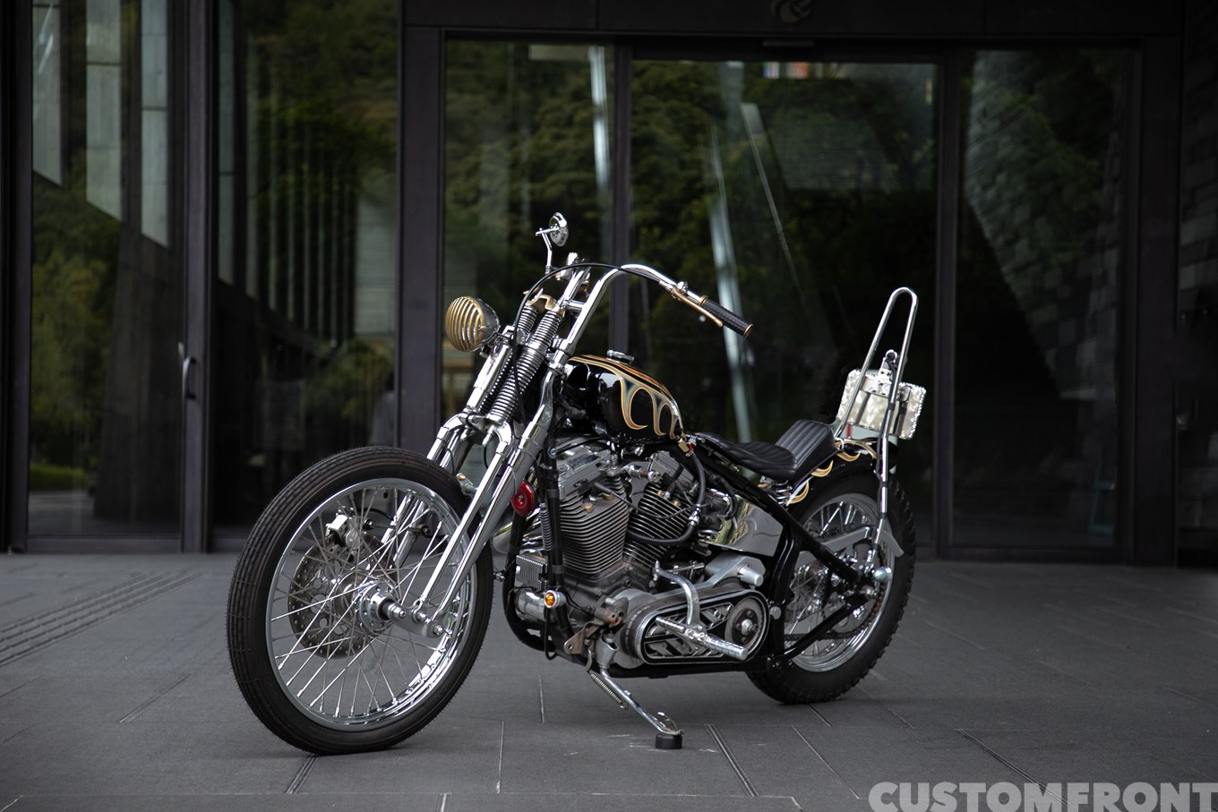 ウィーラーズのハーレー エボリューションのスプリンガーソフテイルチョッパー FLSTS 1991年