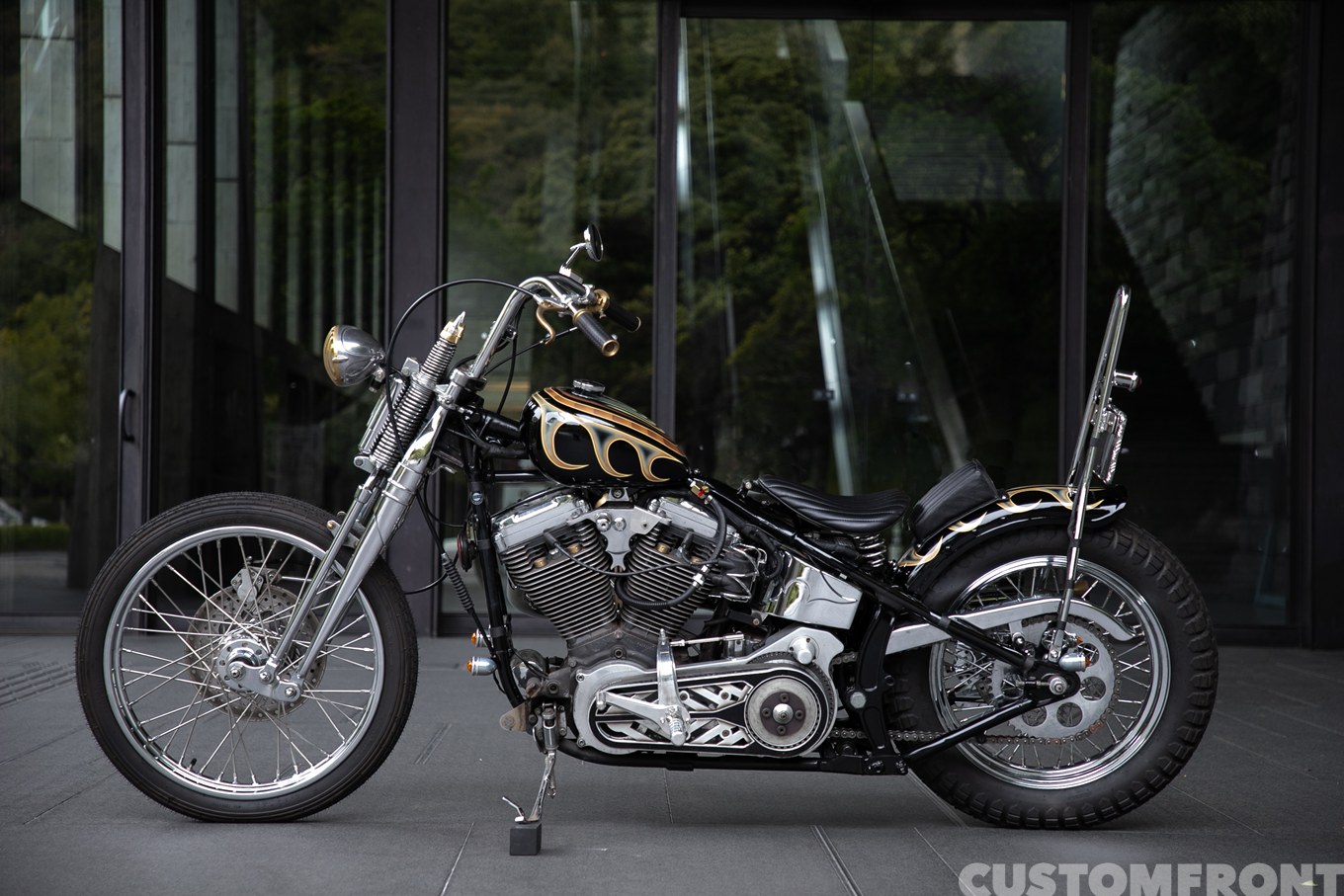 ウィーラーズのハーレー エボリューションのスプリンガーソフテイルチョッパー FLSTS 1991年