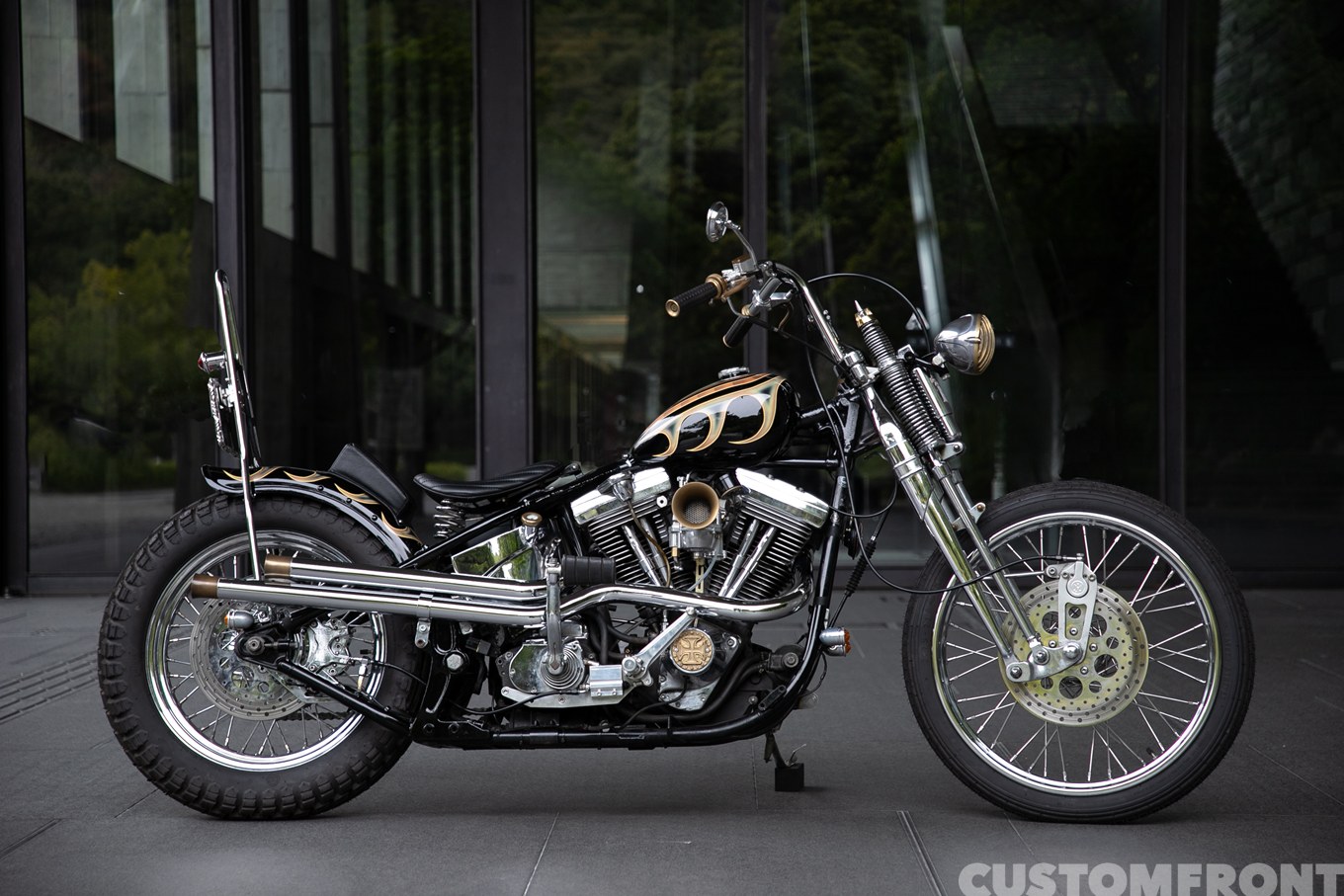 ウィーラーズのハーレー エボリューションのスプリンガーソフテイルチョッパー FLSTS 1991年