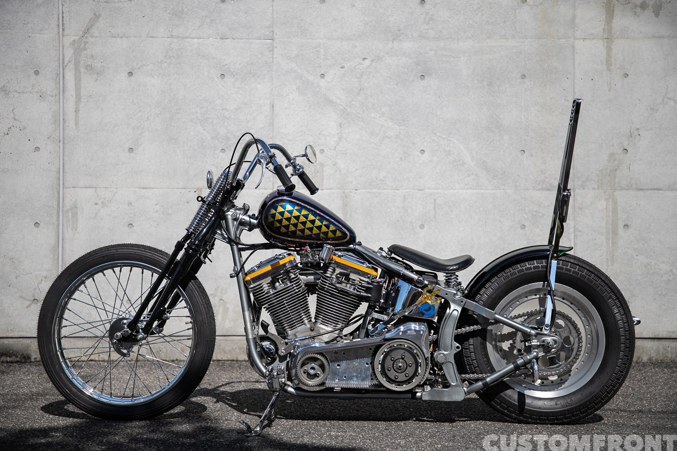 ビーンズカンパニーモーターサイクルのハーレー エボリューションのファットボーイ(FLSTF)のソフテイルチョッパー 1990年