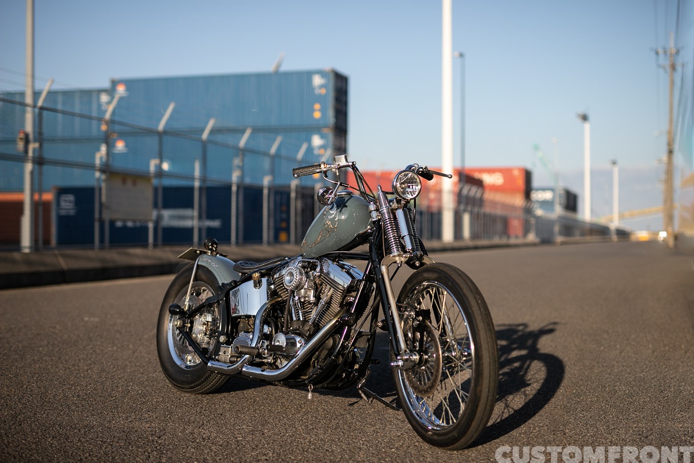 テイクルートのハーレー スプリンガーEVO(エボリューション)のボバーチョッパー FLSTF 1996年