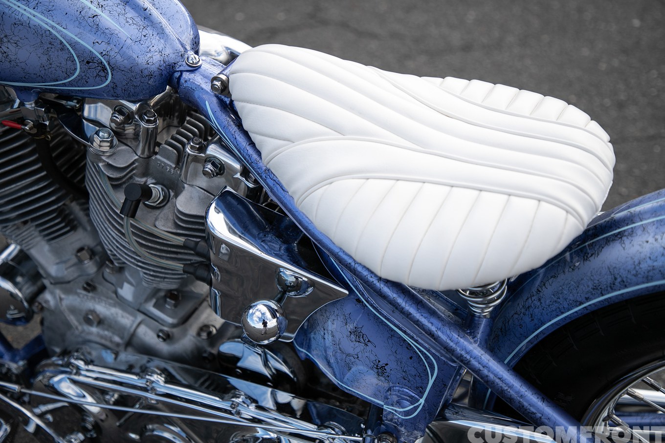 シックスティーズ(1960年代後半)のアーリーショベルチョッパーのシート