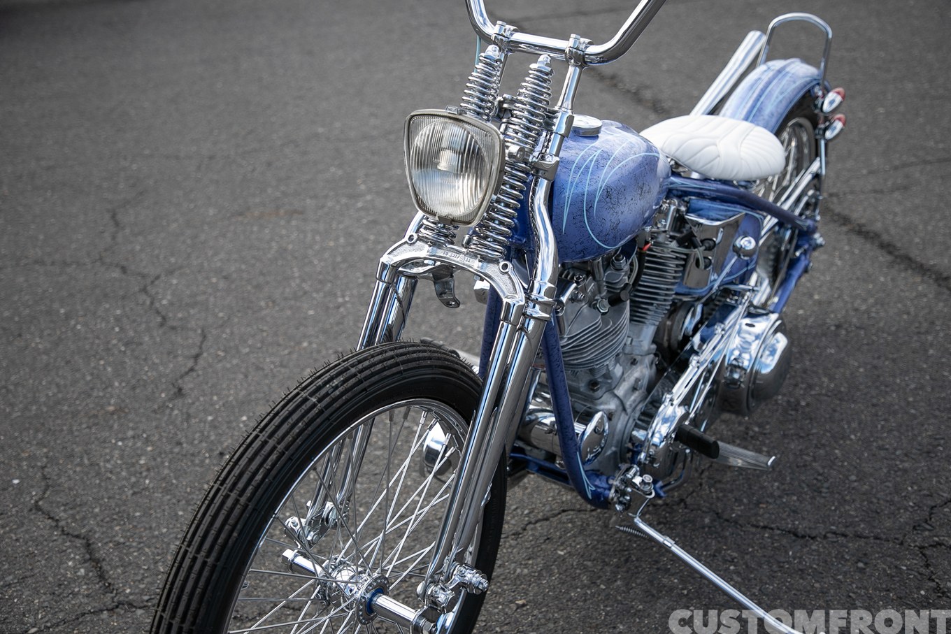 シックスティーズ(1960年代後半)のアーリーショベルチョッパーのフロントフォーク