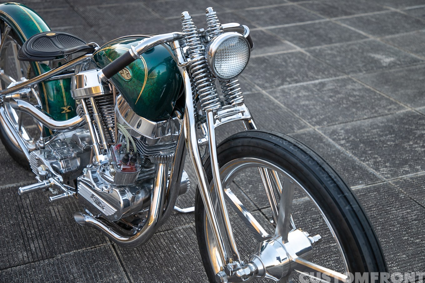 HCS2025アワード Best Of Show MotorcycleのFL 1961年のフロントフォーク