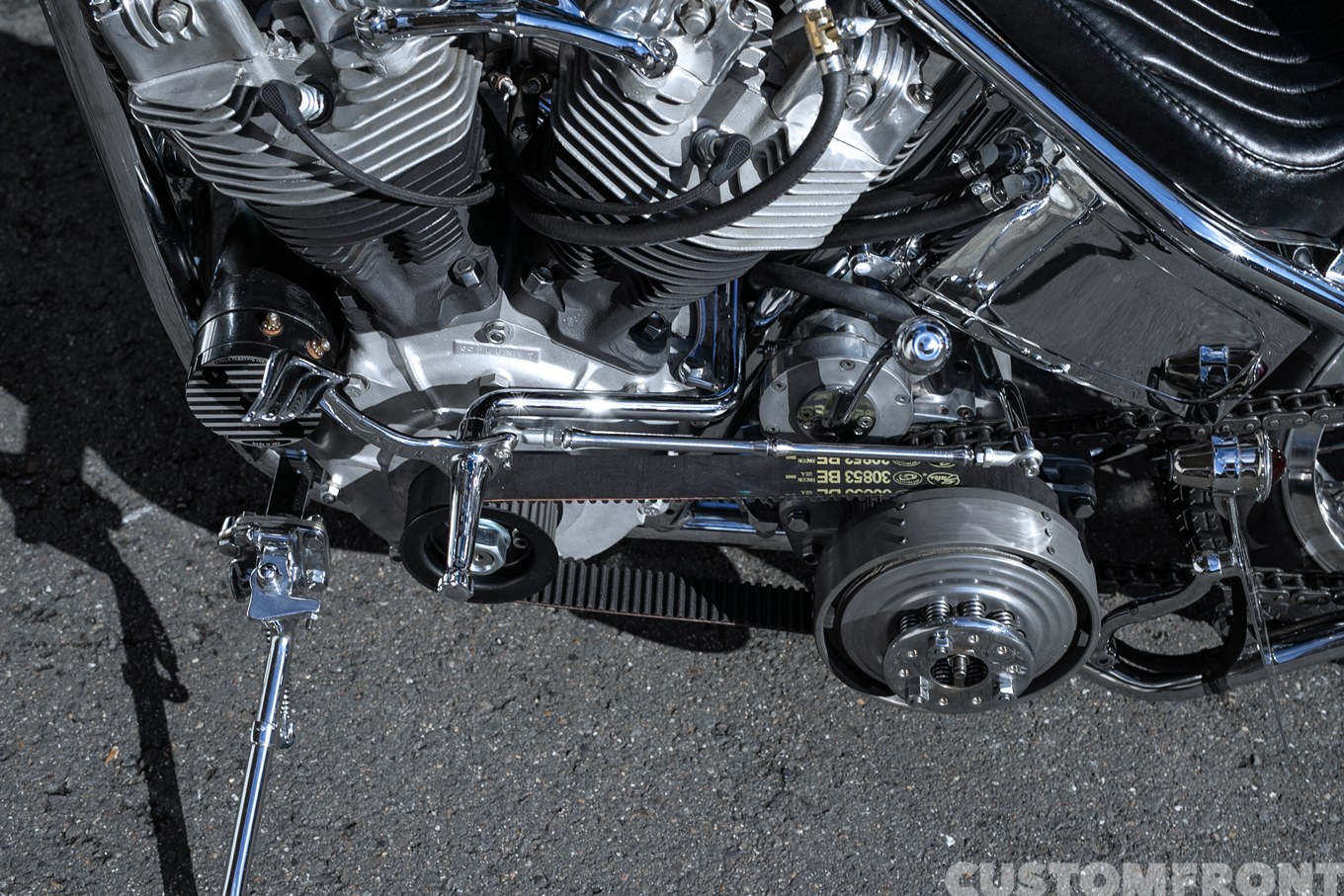 ショベルヘッドのナロードチョッパー FLH 1966年のフットコントロール