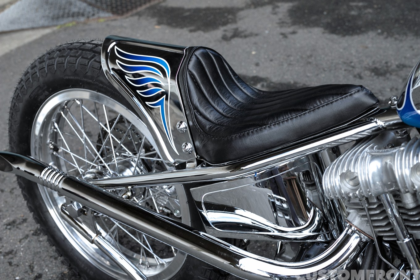 ショベルヘッドのナロードチョッパー FLH 1966年のシートカウル