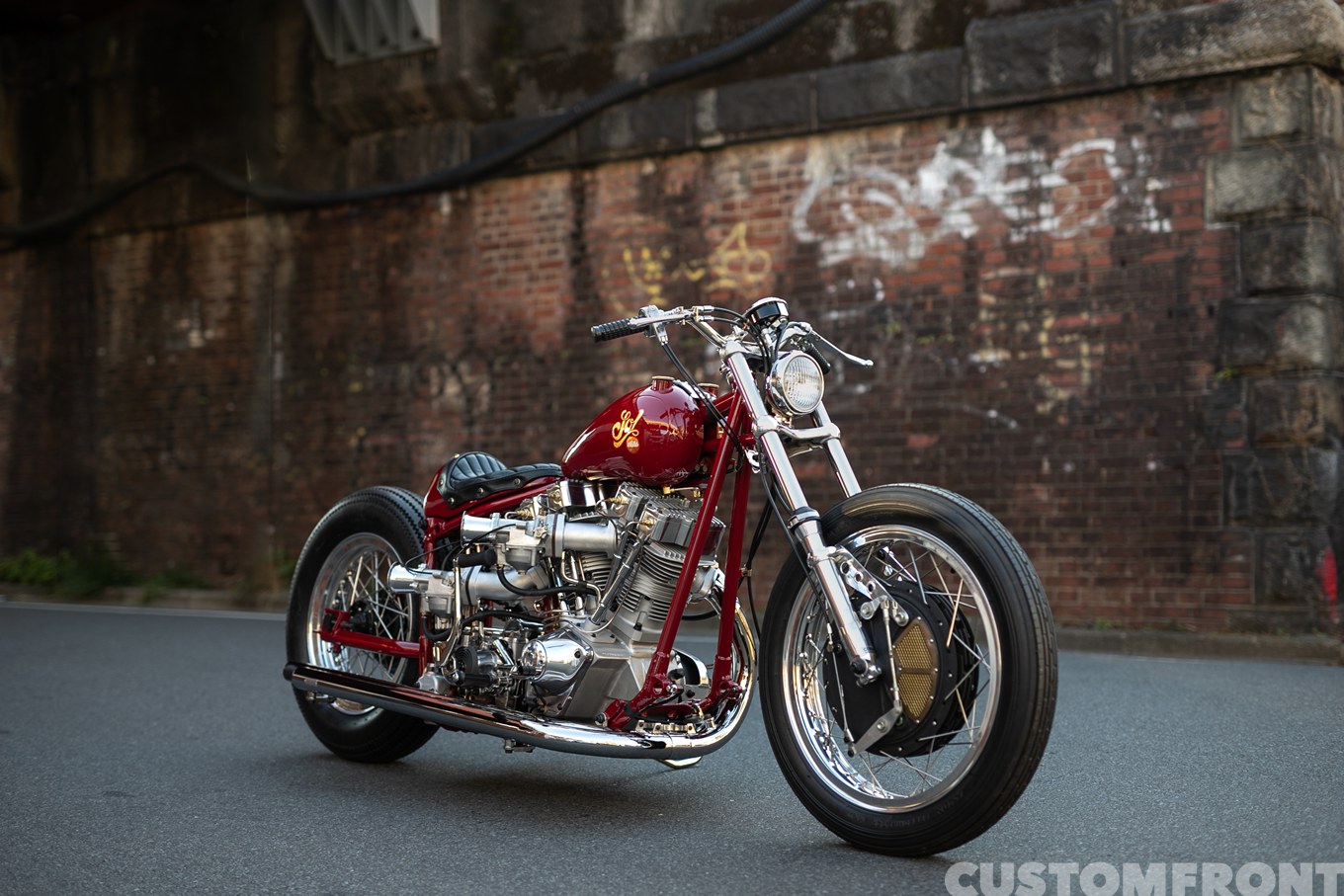 FATECHのハーレー ショベルヘッドの'60年代カフェスタイルチョッパー FLH 1978年