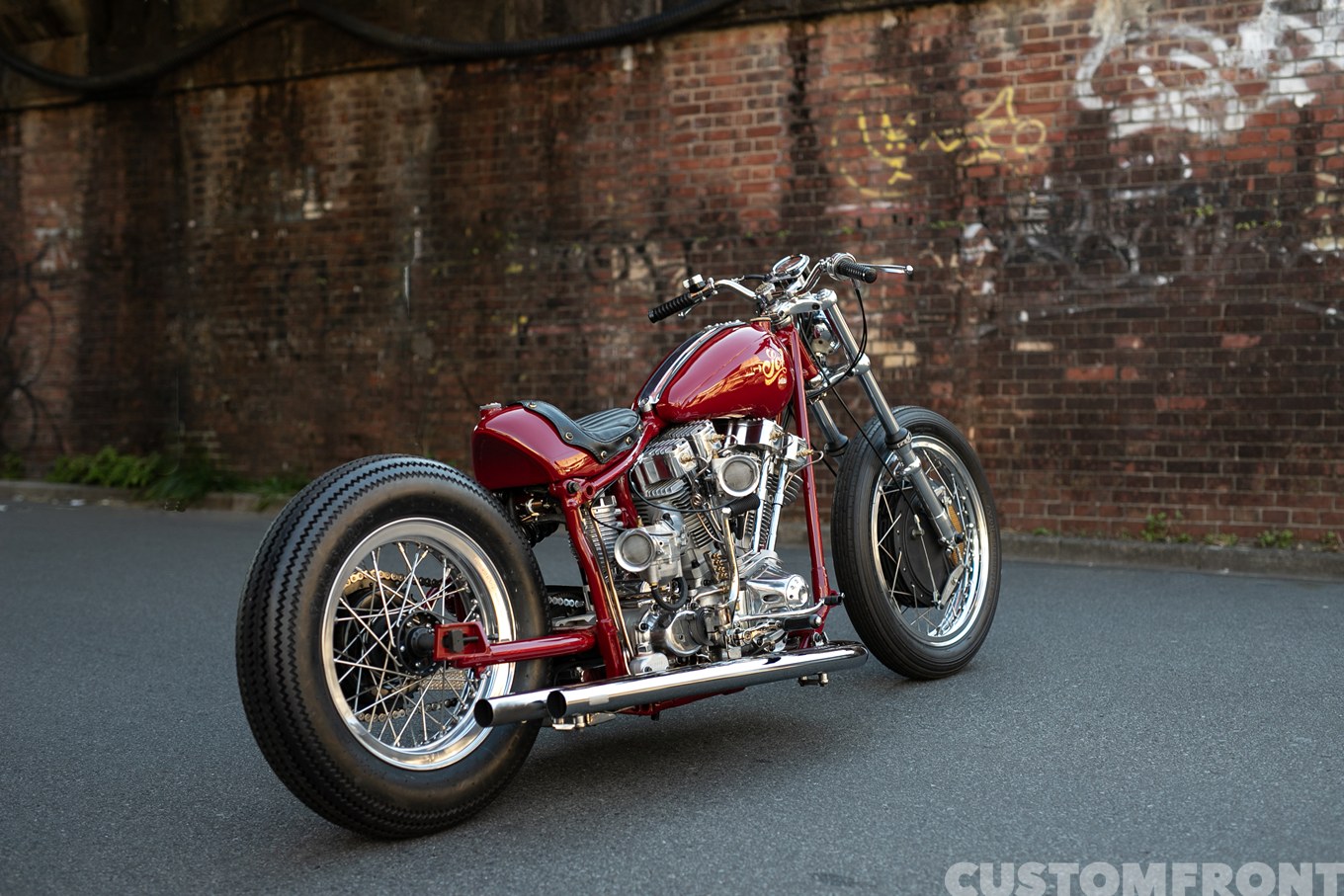 FATECHのハーレー ショベルヘッドの'60年代カフェスタイルチョッパー FLH 1978年