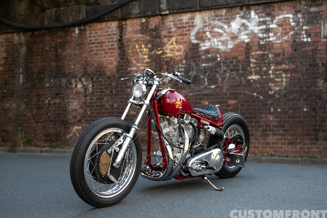 FATECHのハーレー ショベルヘッドの'60年代カフェスタイルチョッパー FLH 1978年