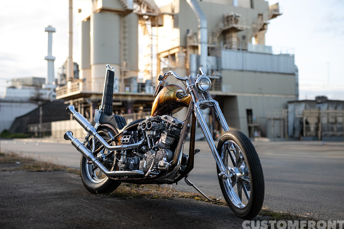 HOT CHOP SPEED SHOPのハーレーショベルヘッドのモールディングチョッパー FL 1966年