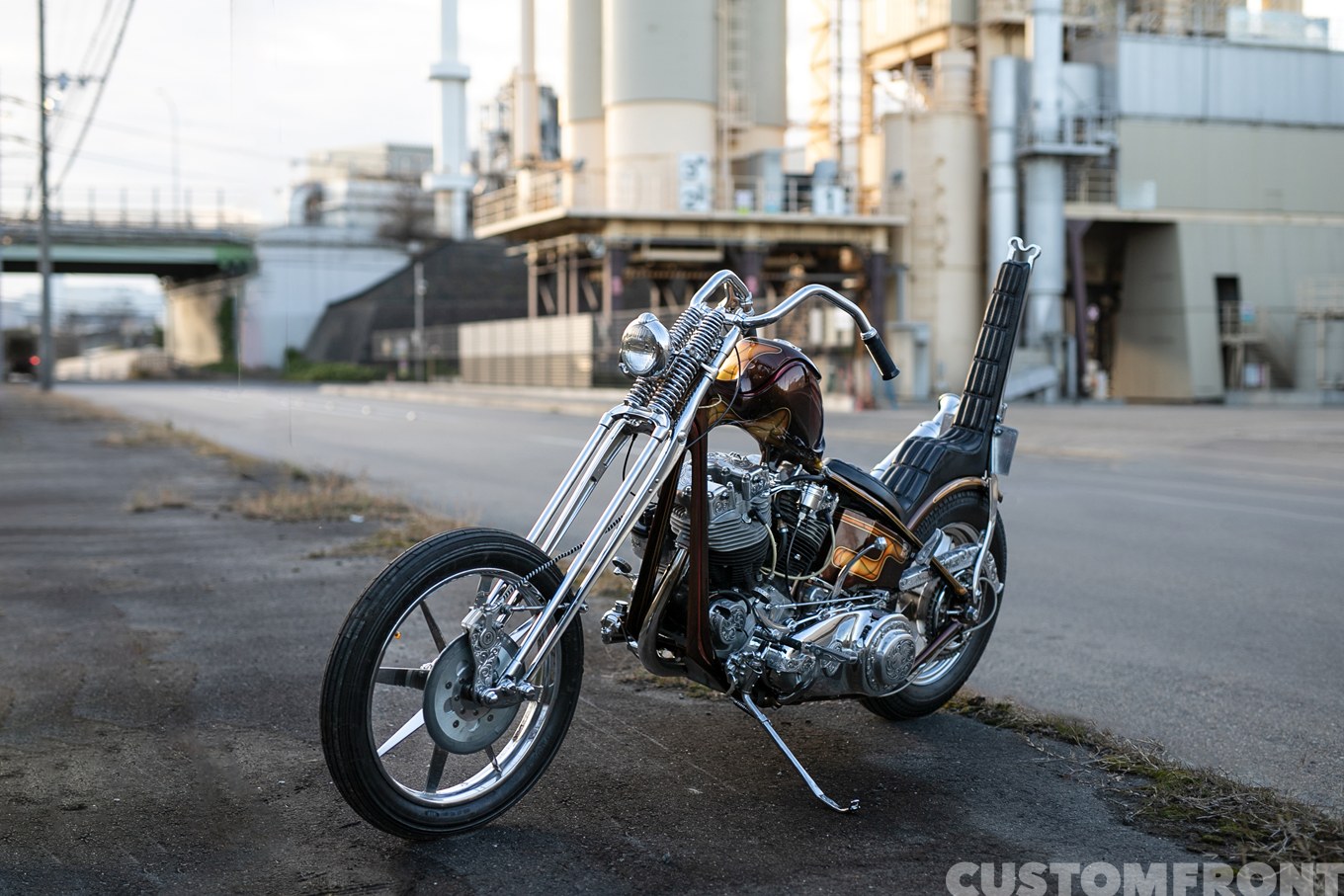 HOT CHOP SPEED SHOPのハーレーショベルヘッドのモールディングチョッパー FL 1966年