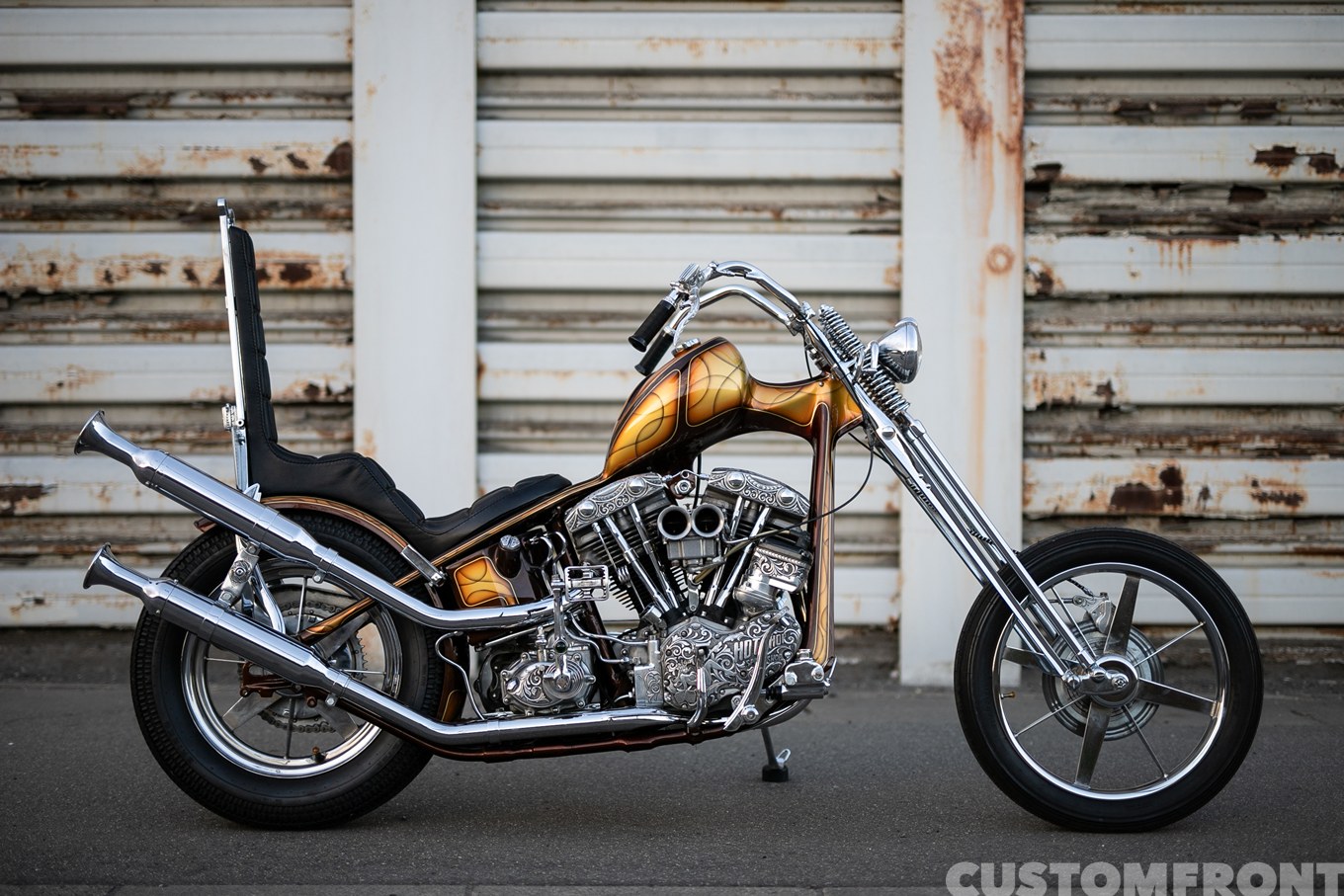 HOT CHOP SPEED SHOPのハーレーショベルヘッドのモールディングチョッパー FL 1966年