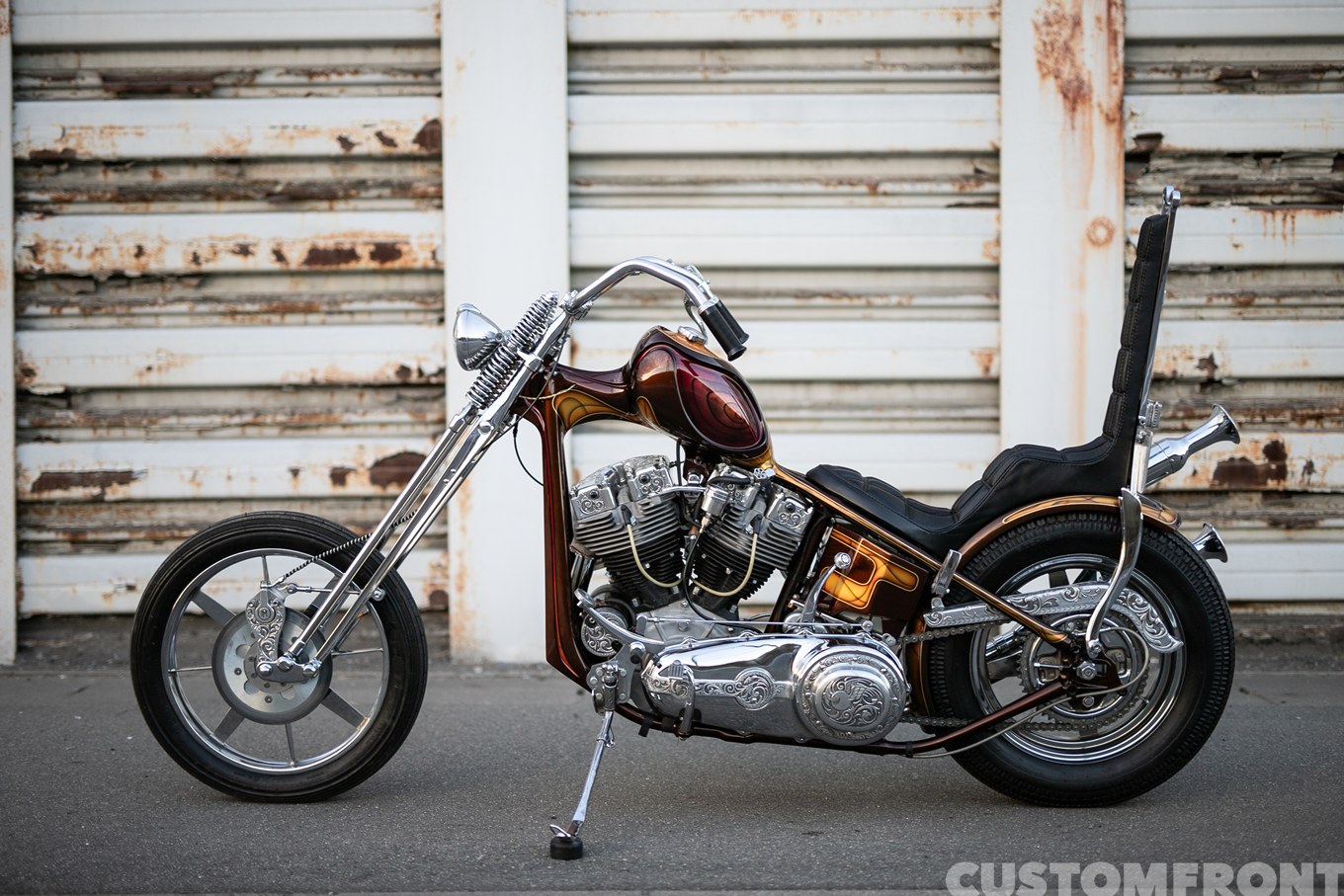 HOT CHOP SPEED SHOPのハーレーショベルヘッドのモールディングチョッパー FL 1966年