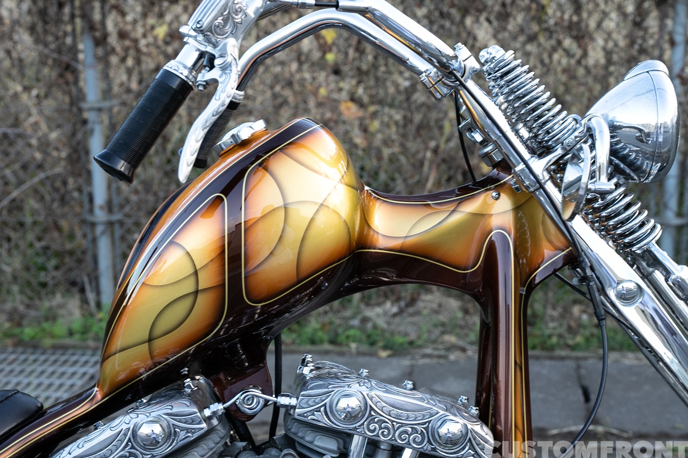 ショベルヘッドのモールディングチョッパー FL 1966年のモールディング