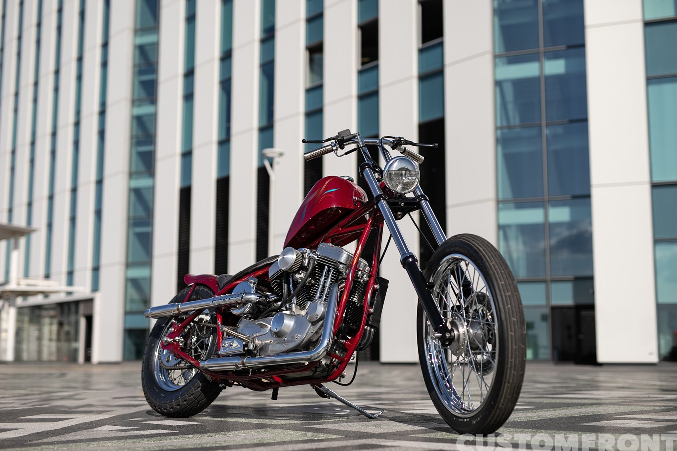 RE:RIDE CUSTOM & SERVICEのハーレーのスポーツスター(EVO)XL1200のフリスコスタイルチョッパー 1996年