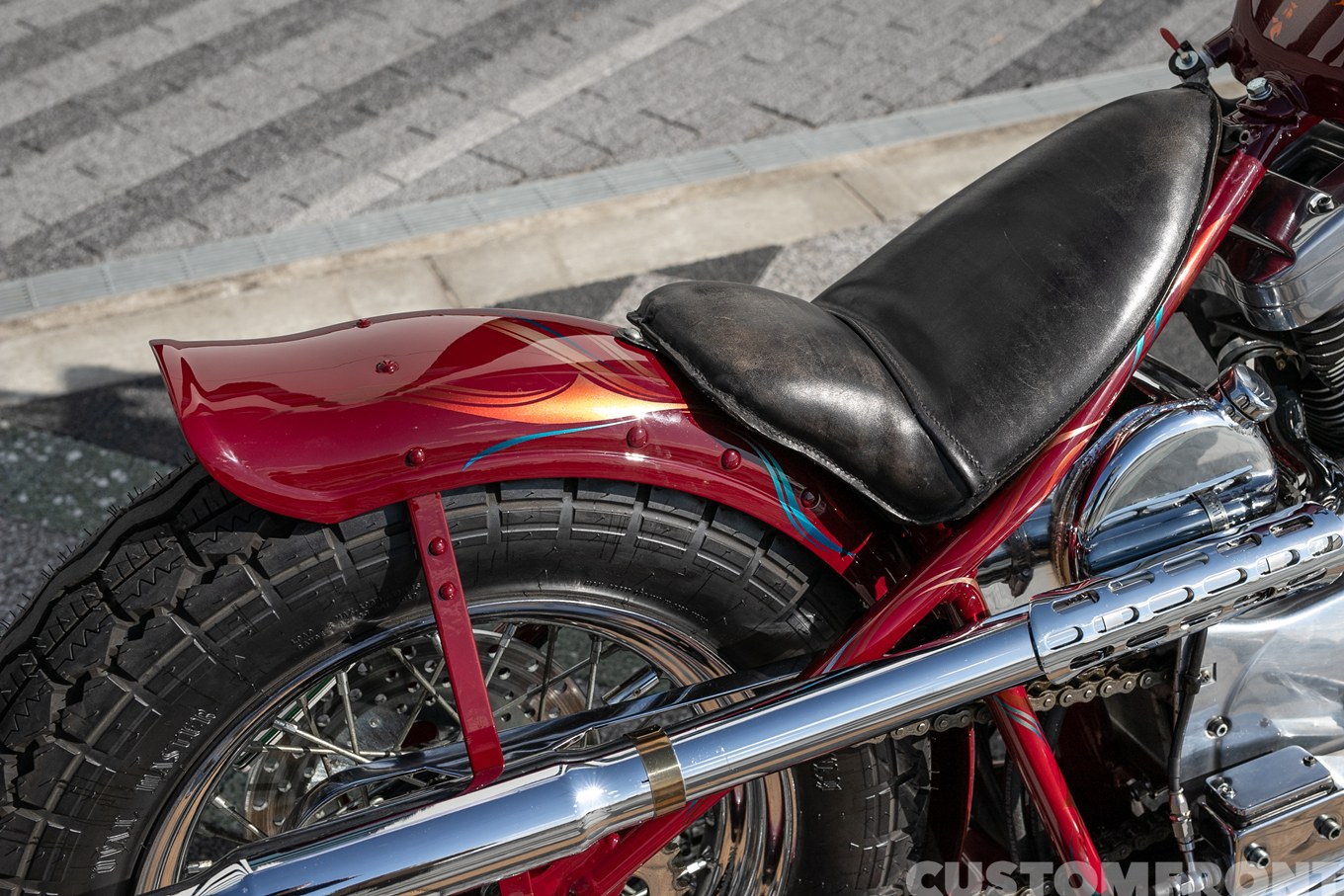 ハーレーのスポーツスター(EVO)XL1200のフリスコスタイルチョッパー 1996年のリアフェンダー