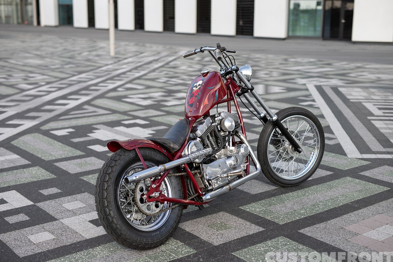 RE:RIDE CUSTOM & SERVICEのハーレーのスポーツスター(EVO)XL1200のフリスコスタイルチョッパー 1996年