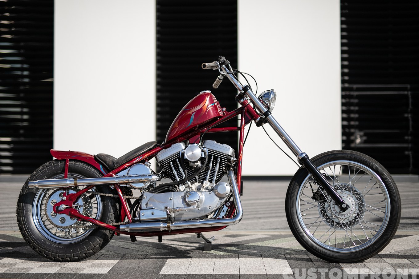 RE:RIDE CUSTOM & SERVICEのハーレーのスポーツスター(EVO)XL1200のフリスコスタイルチョッパー 1996年