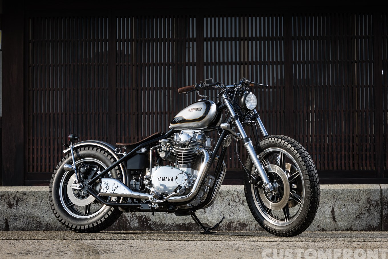 ビアードのヤマハXS650 Specialのリジッドフレームチョッパー 1977年