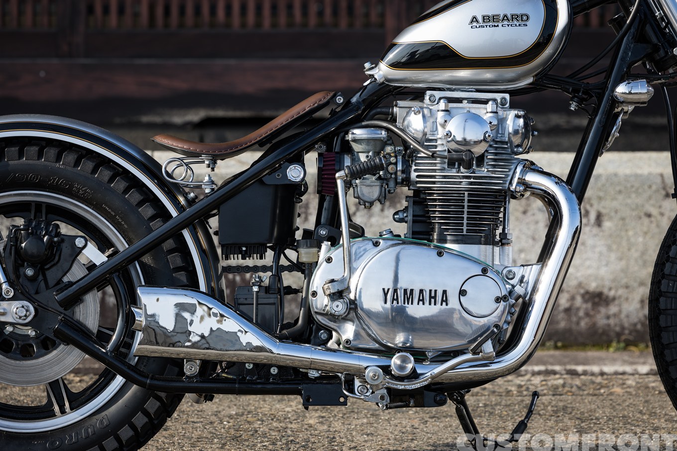 ヤマハXS650 Specialのリジッドフレームチョッパー 1977年のエンジン