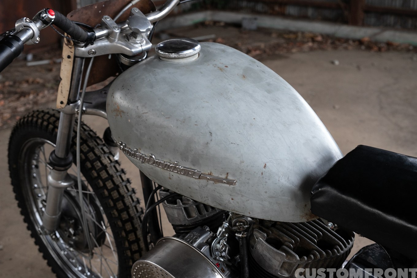 ハーレー KRのサンドフラッツレーサー 1953年のガスタンク