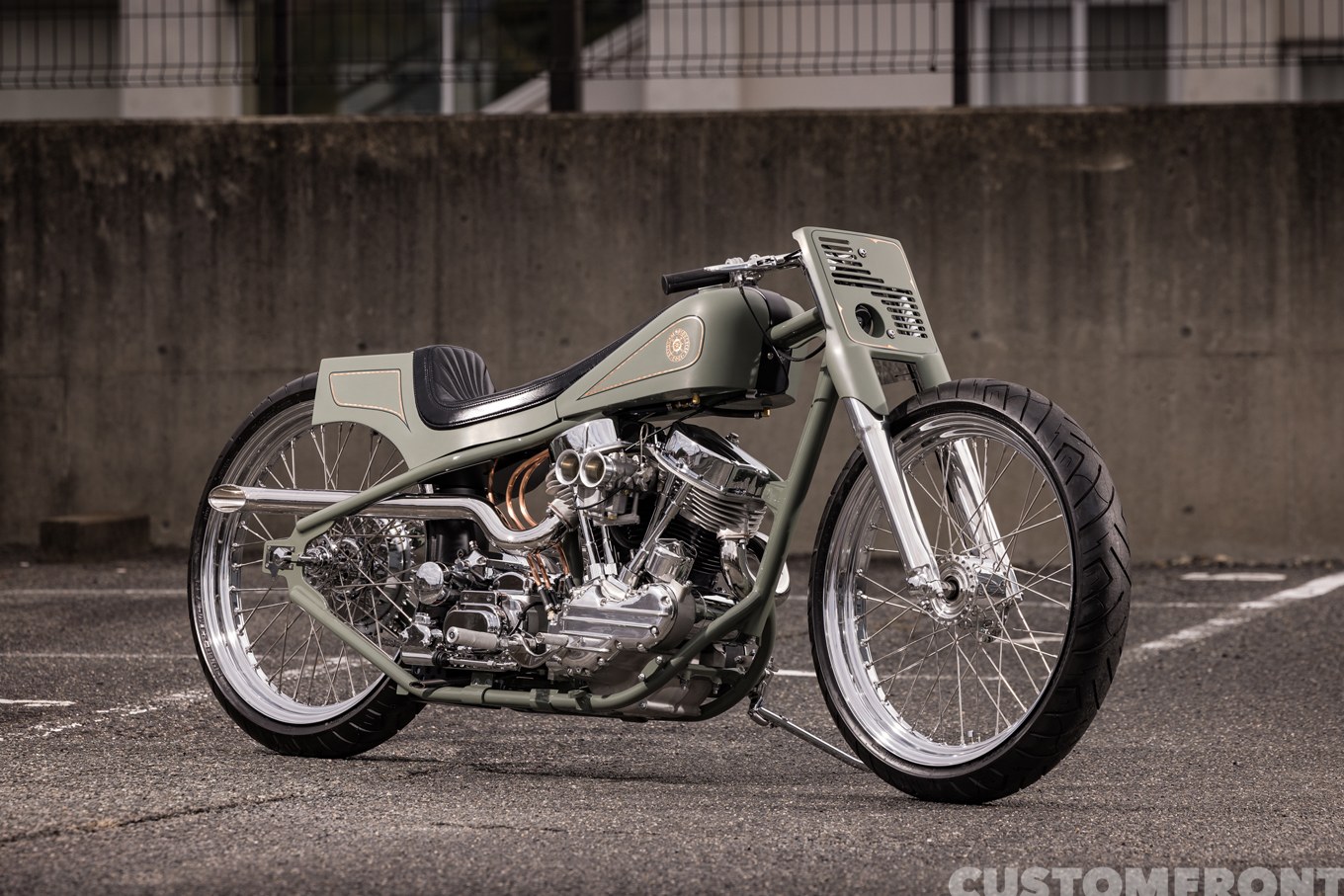 SATOMARI MOTORCYCLEのS&Sパンヘッド(P93cu.in.)のショーバイクのカスタムチョッパー 1969年