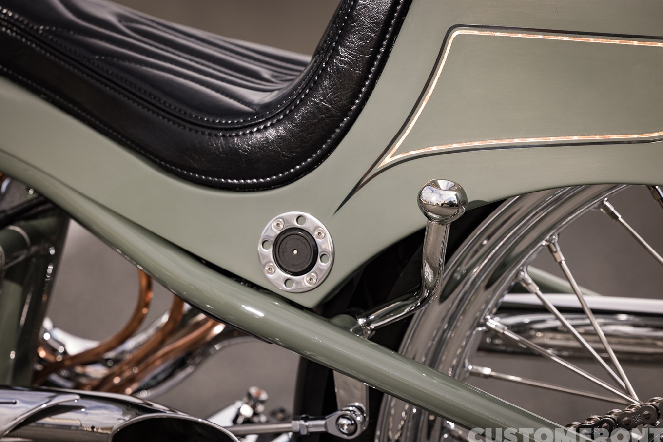 ハーレー S&Sパンヘッド(P93cu.in.)のショーバイクカスタムのハンドシフト