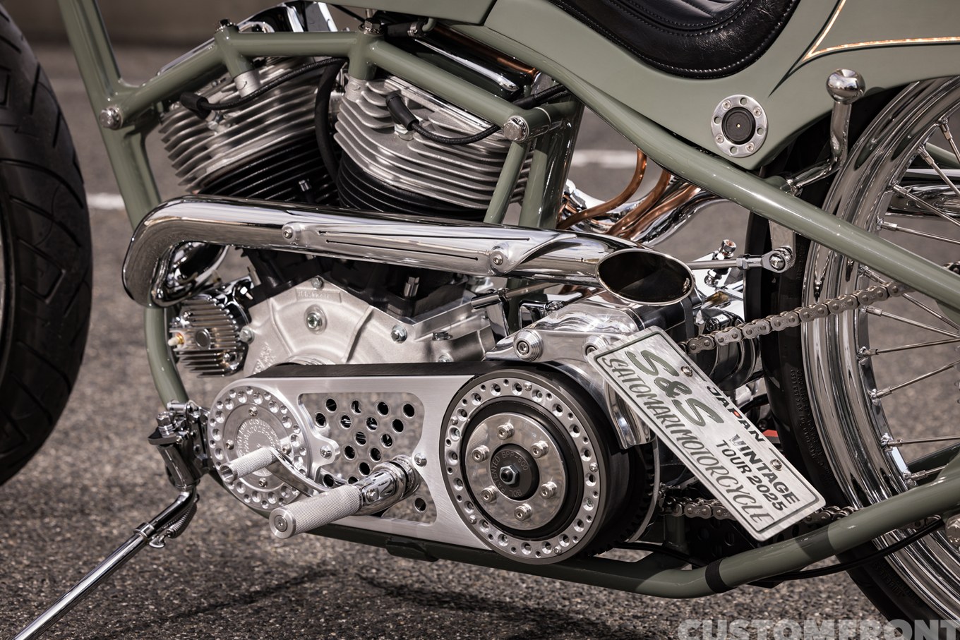 ハーレー S&Sパンヘッド(P93cu.in.)のショーバイクカスタムのサブフレーム