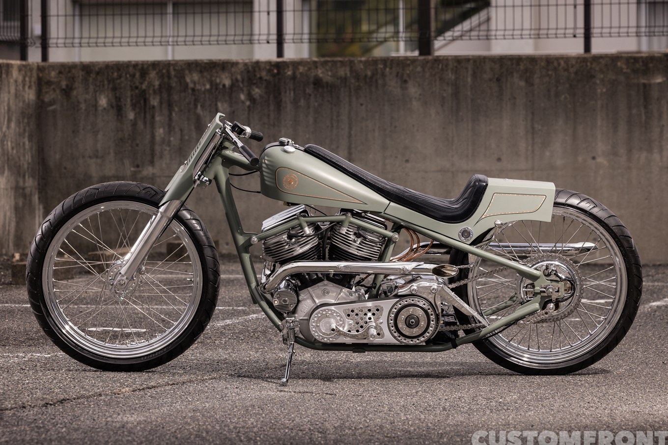 SATOMARI MOTORCYCLEのS&Sパンヘッド(P93cu.in.)のショーバイクのカスタムチョッパー 1969年