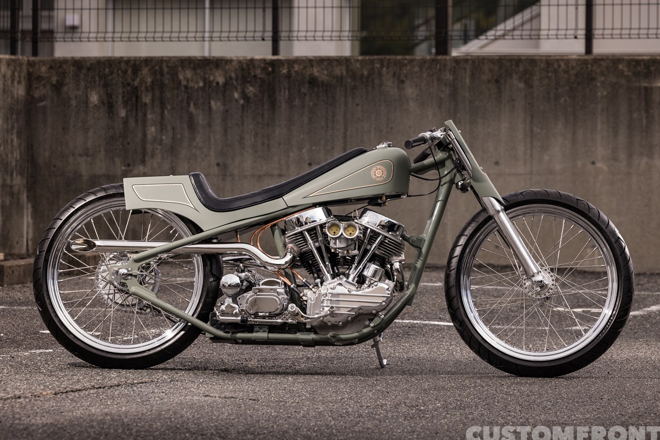 SATOMARI MOTORCYCLEのS&Sパンヘッド(P93cu.in.)のショーバイクのカスタムチョッパー 1969年