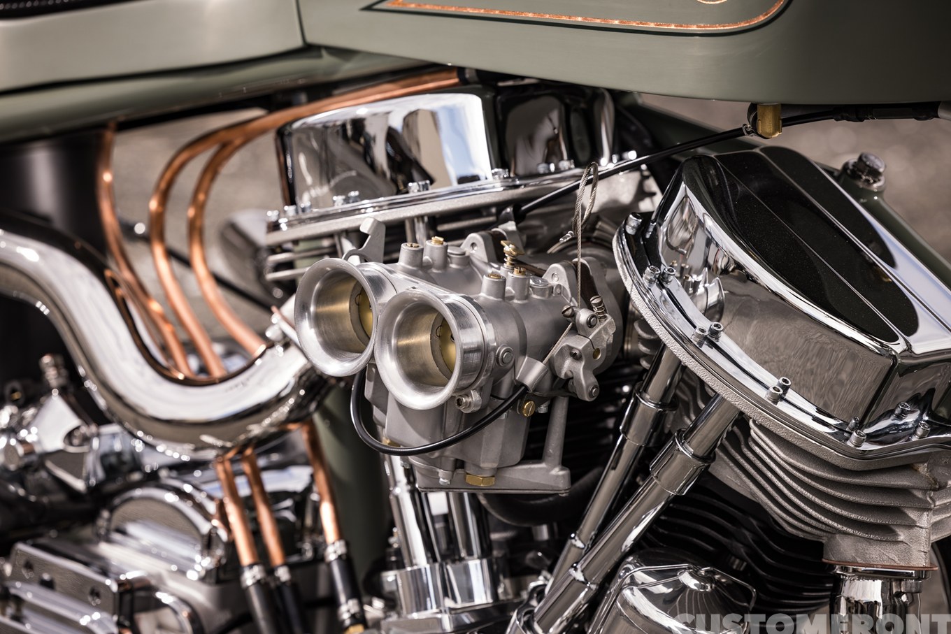 ハーレー S&Sパンヘッド(P93cu.in.)のショーバイクカスタムのエンジン