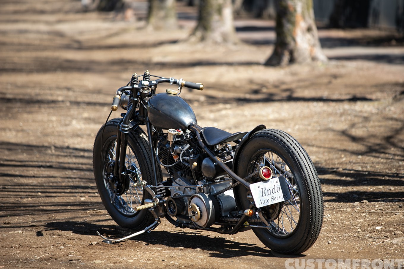 ENDO AUTO SERVICEのコンプリートナックルヘッド(V-Twin)のボバースタイルチョッパー