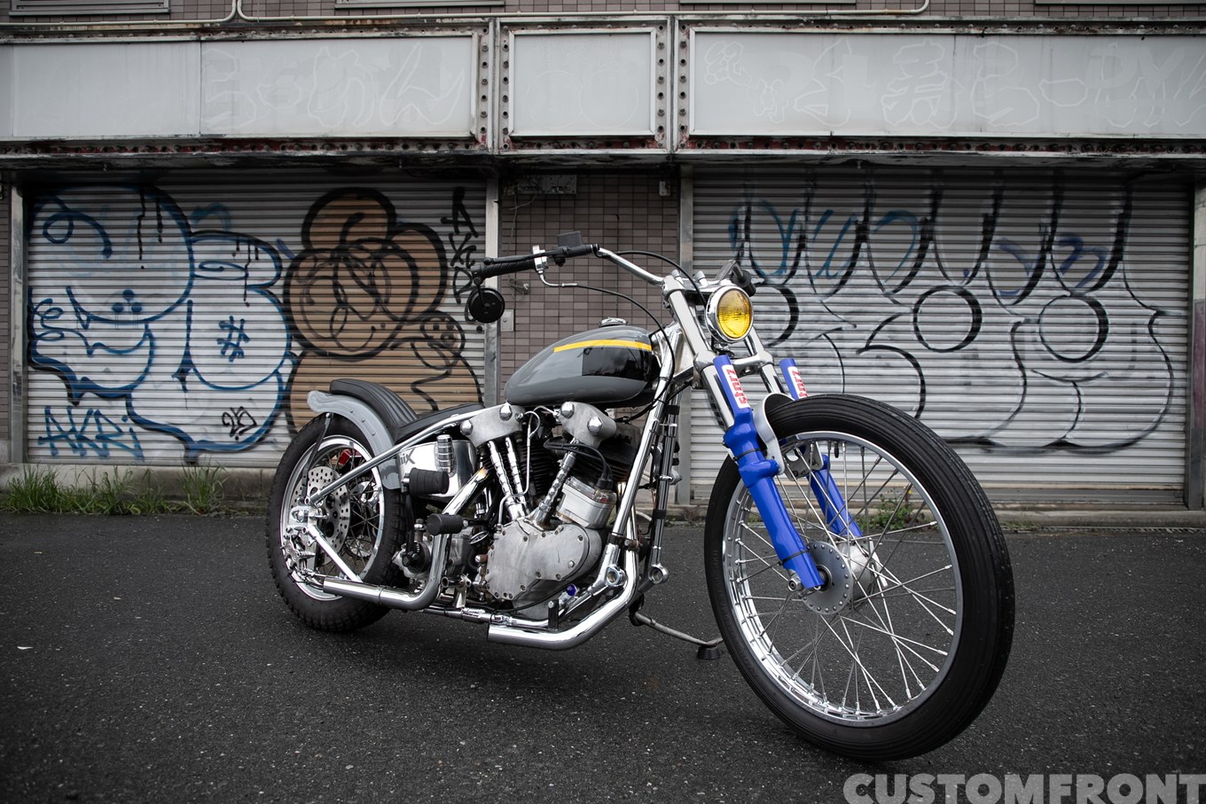 SHIX MOTORCYCLESのハーレー ナックルヘッドのストローカーのレーシングスタイルチョッパー