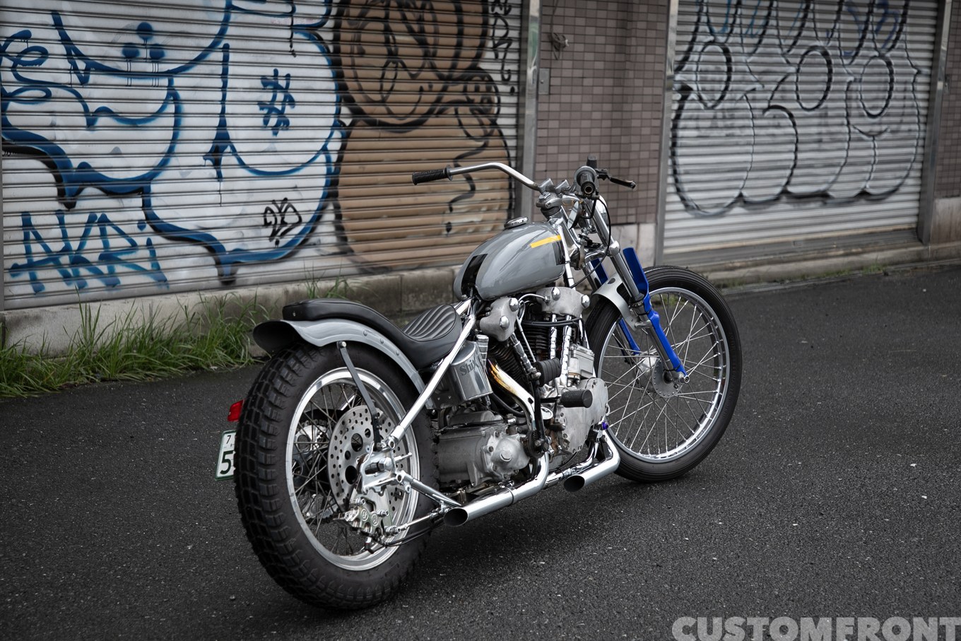 SHIX MOTORCYCLESのハーレー ナックルヘッドのストローカーのレーシングスタイルチョッパー