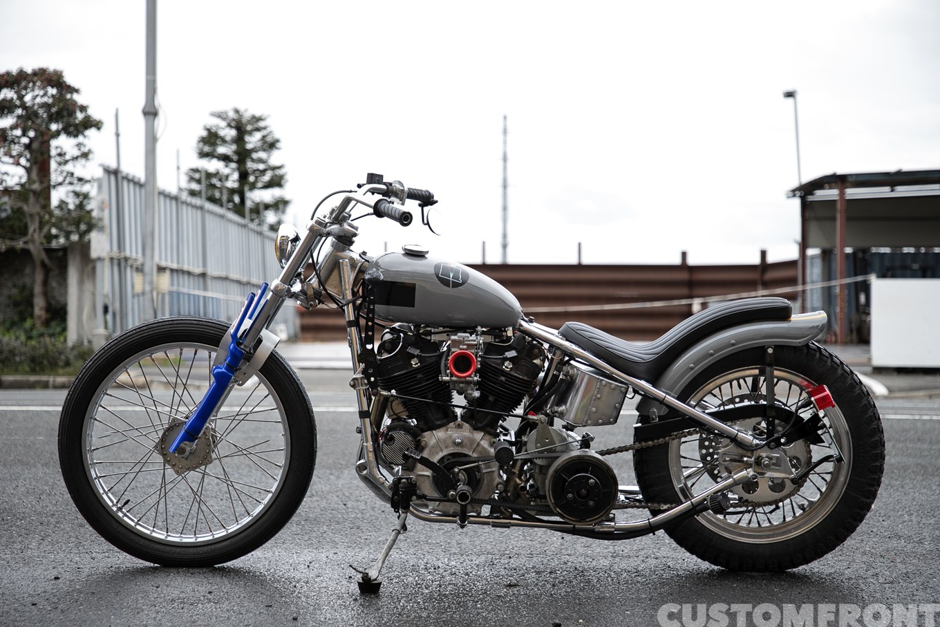 SHIX MOTORCYCLESのハーレー ナックルヘッドのストローカーのレーシングスタイルチョッパー