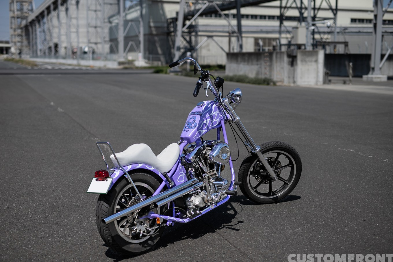 モトリガレージのハーレー S&S ショベルヘッド(SHOVELHEAD)のフリスコスタイルチョッパー