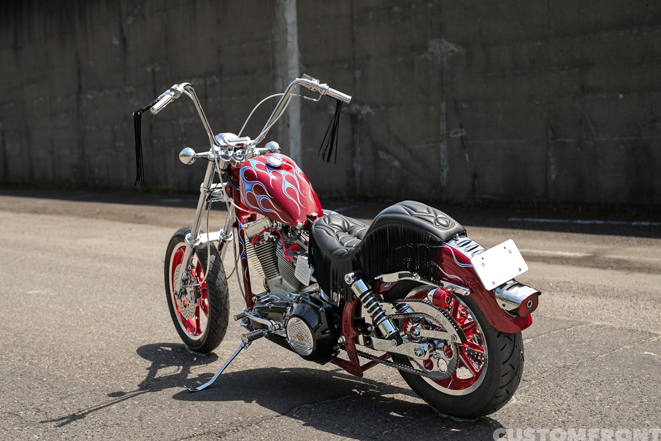 RAD CYCLEのハーレー 4速フレーム化ツインカムソフテイルのフリスコスタイルチョッパー