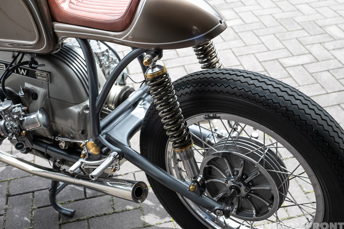 ベストカフェレーサースタイルのBMW Motorrad R100/7 1977年のリアエンド