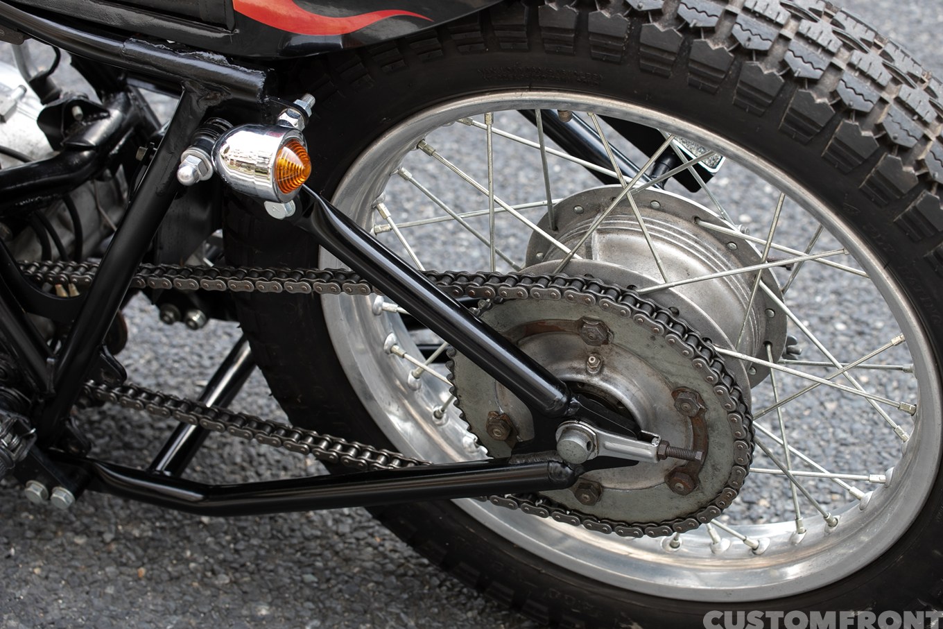 SR400のフラットトラッカーカスタム 1994年のハードテイル