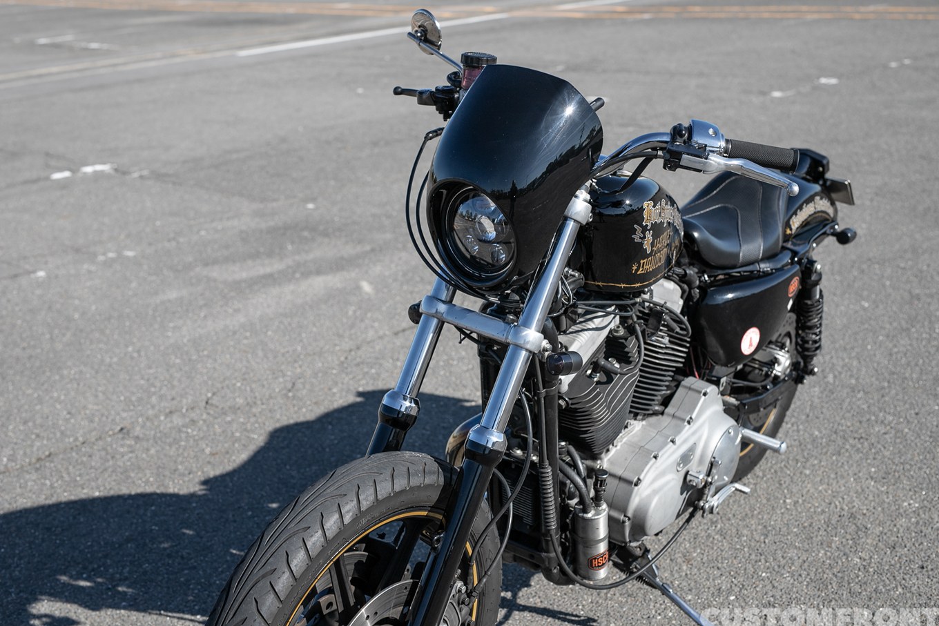 ハーレー スポーツスターXL1200R 2004年のフロントフォーク